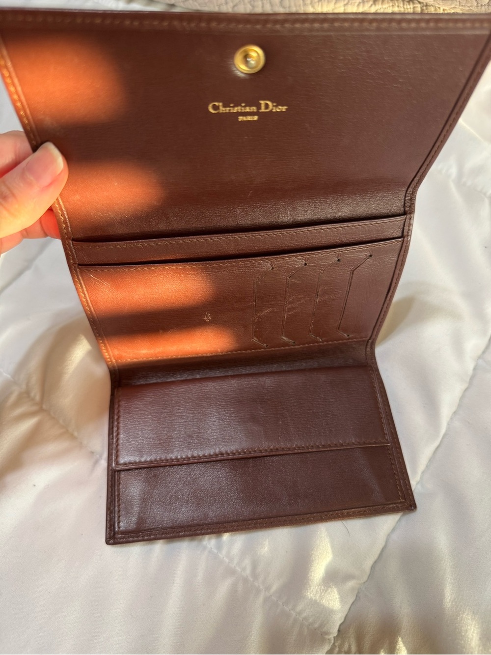 Christian Dior Vintage Leather Tri-fold Wallet - Picture 6 of 14